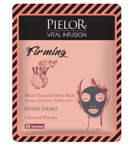 Pielor Vital Infusion Firming Black Charcoal Sheet Mask